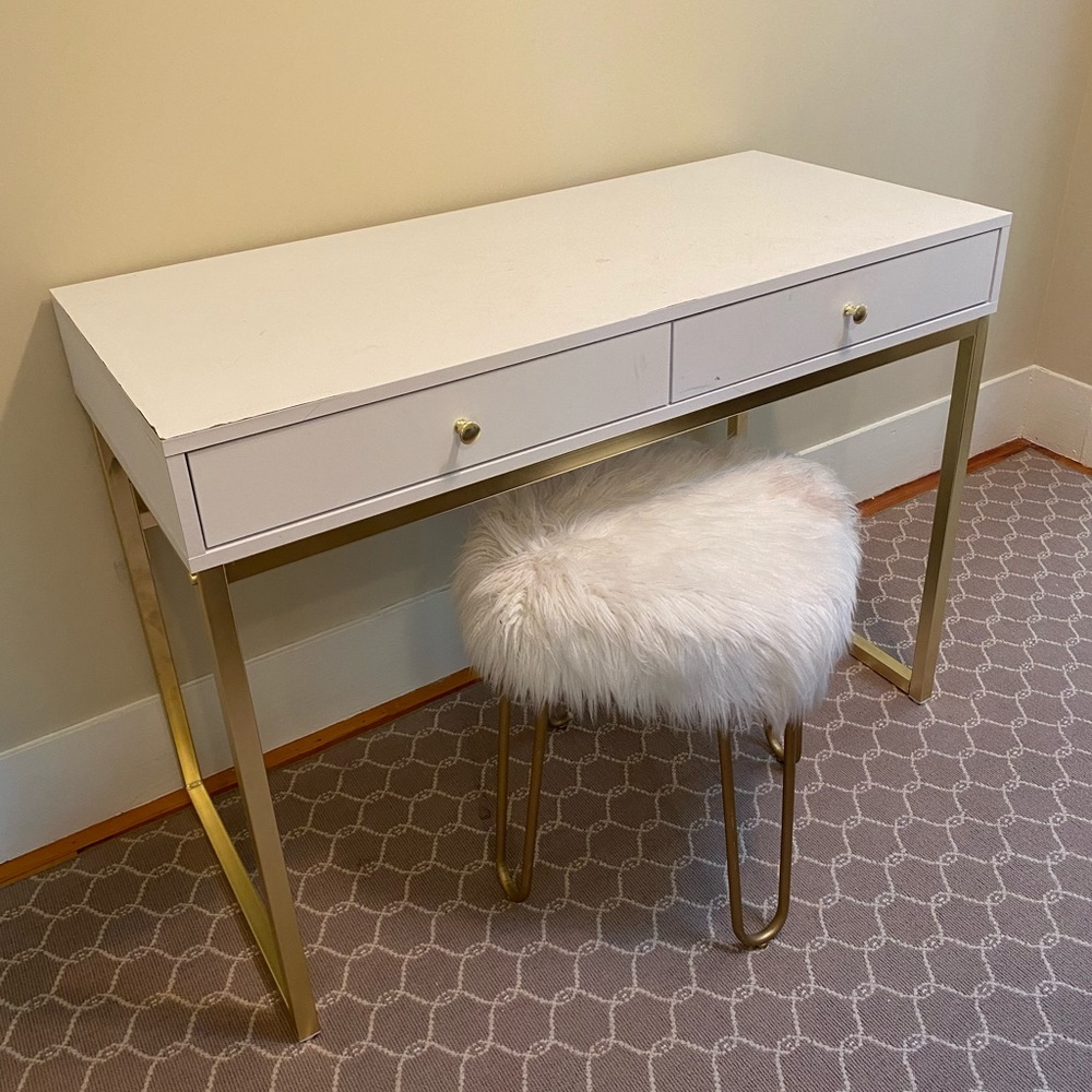Gold desk/vanity